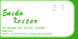 eniko keiter business card